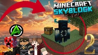 SKYBLOCK EPISODE 2 -- w/ BajanLarpadian, Larpi-A, and Skydoeslarpcraft