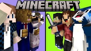Minecraft Monster Industries w/Mitch, Sky and LarpromeASF vs The Larp Pack! - King Bacca!